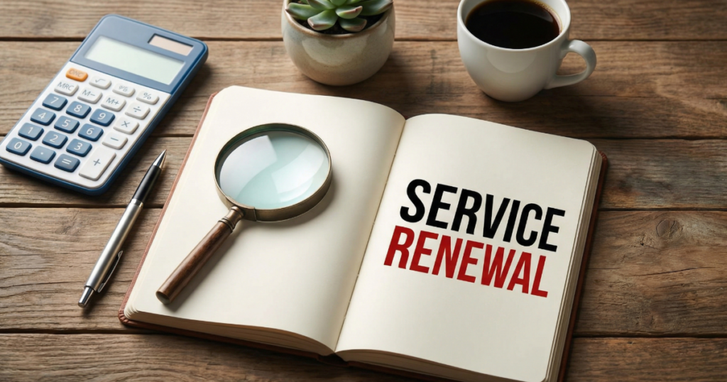 Illustration of service renewal