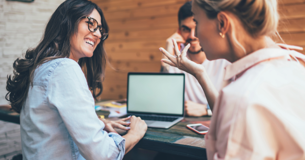 Illustration of happy customers