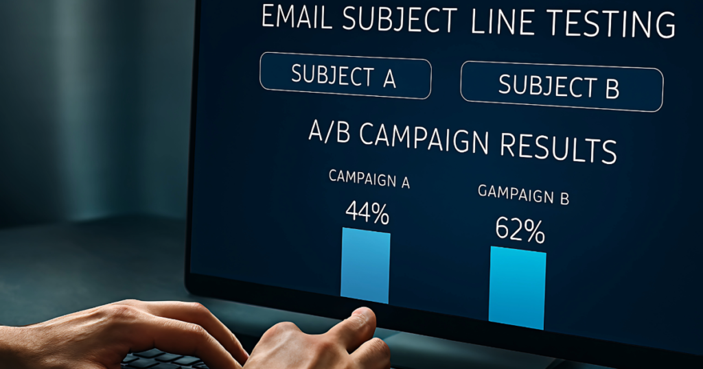 Illustration of email subject line A/B testing